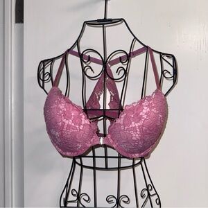 NWOT Victoria's Secret Pink Lace Push-Up Racerback Bra